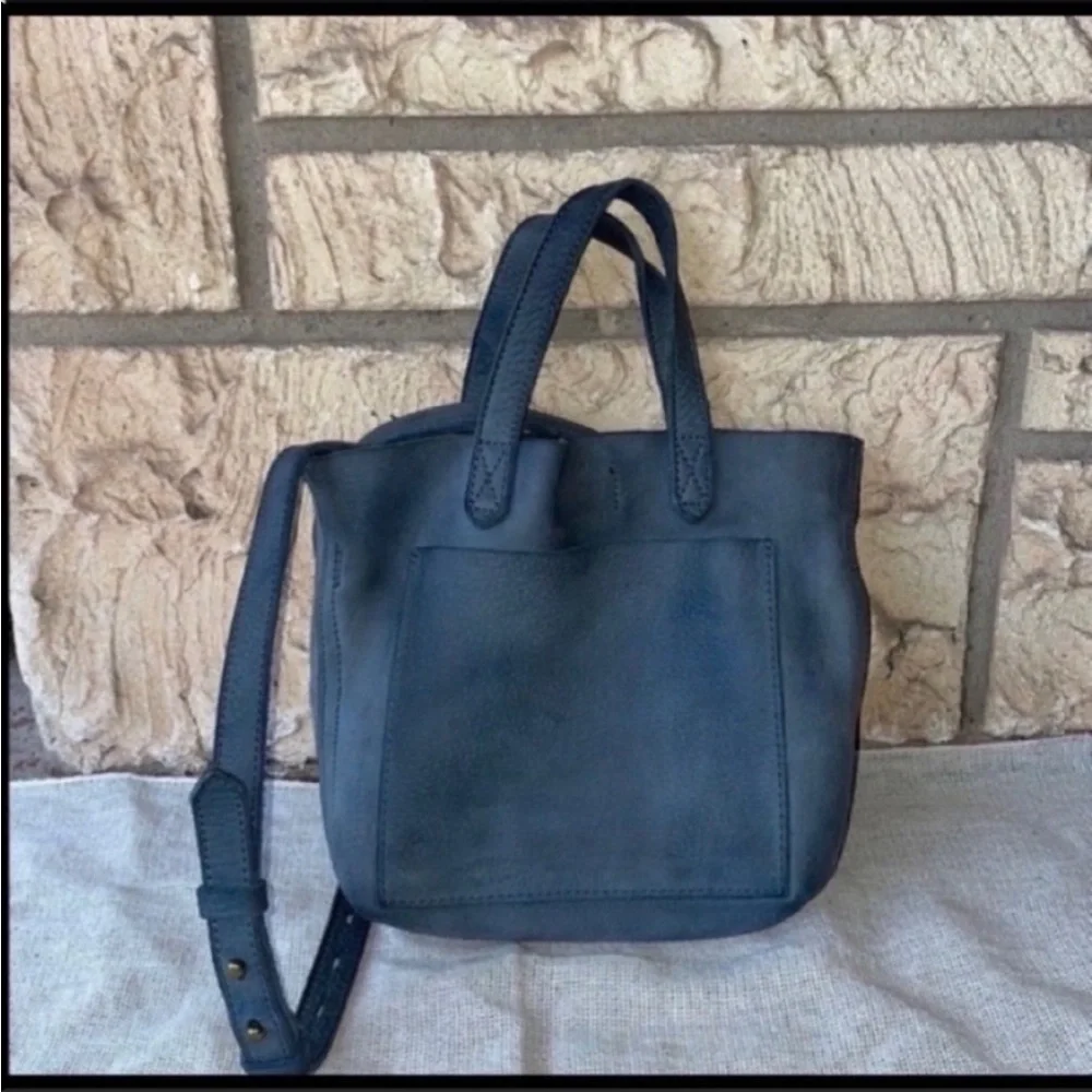 Madewell Blue Small Transport Crossbody Suede Edition Sold Out Mini Sold out - Picture 7 of 12